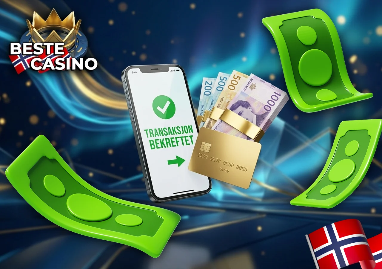 Trygge innskudds- og uttaksmetoder for online casino i Norge.